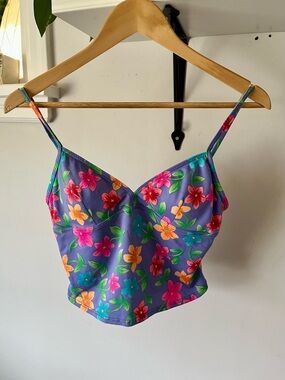 Purple Floral Cami Top
